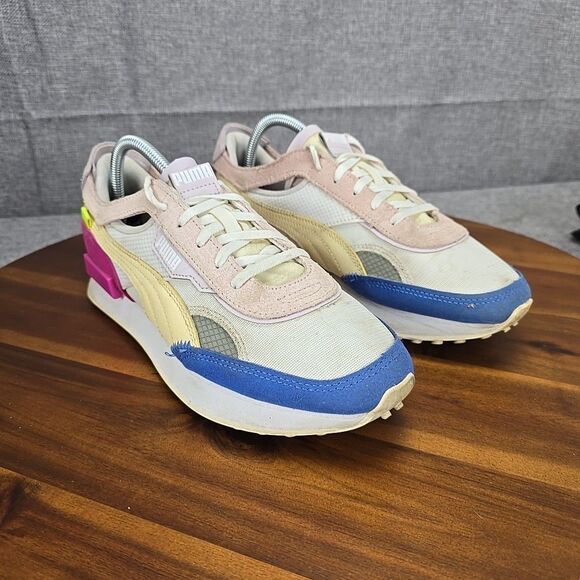 Puma Future Rider Double White Pink Lady' Casual Sneakers 382281-01 Women 9.5 - Picture 2 of 16